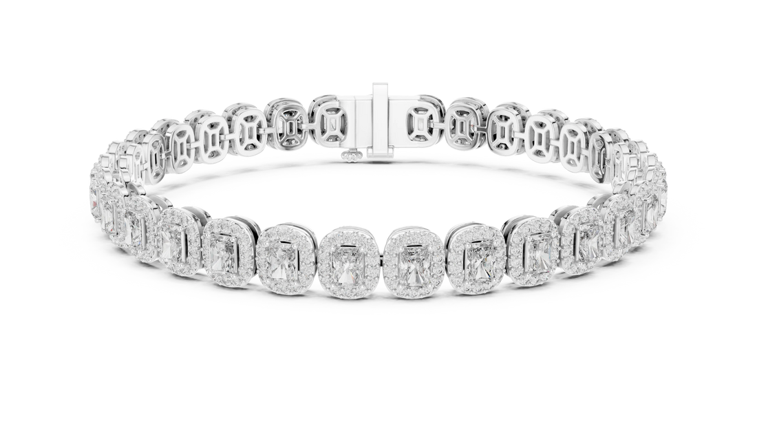 Regalia Emerald Halo Diamond Bracelet