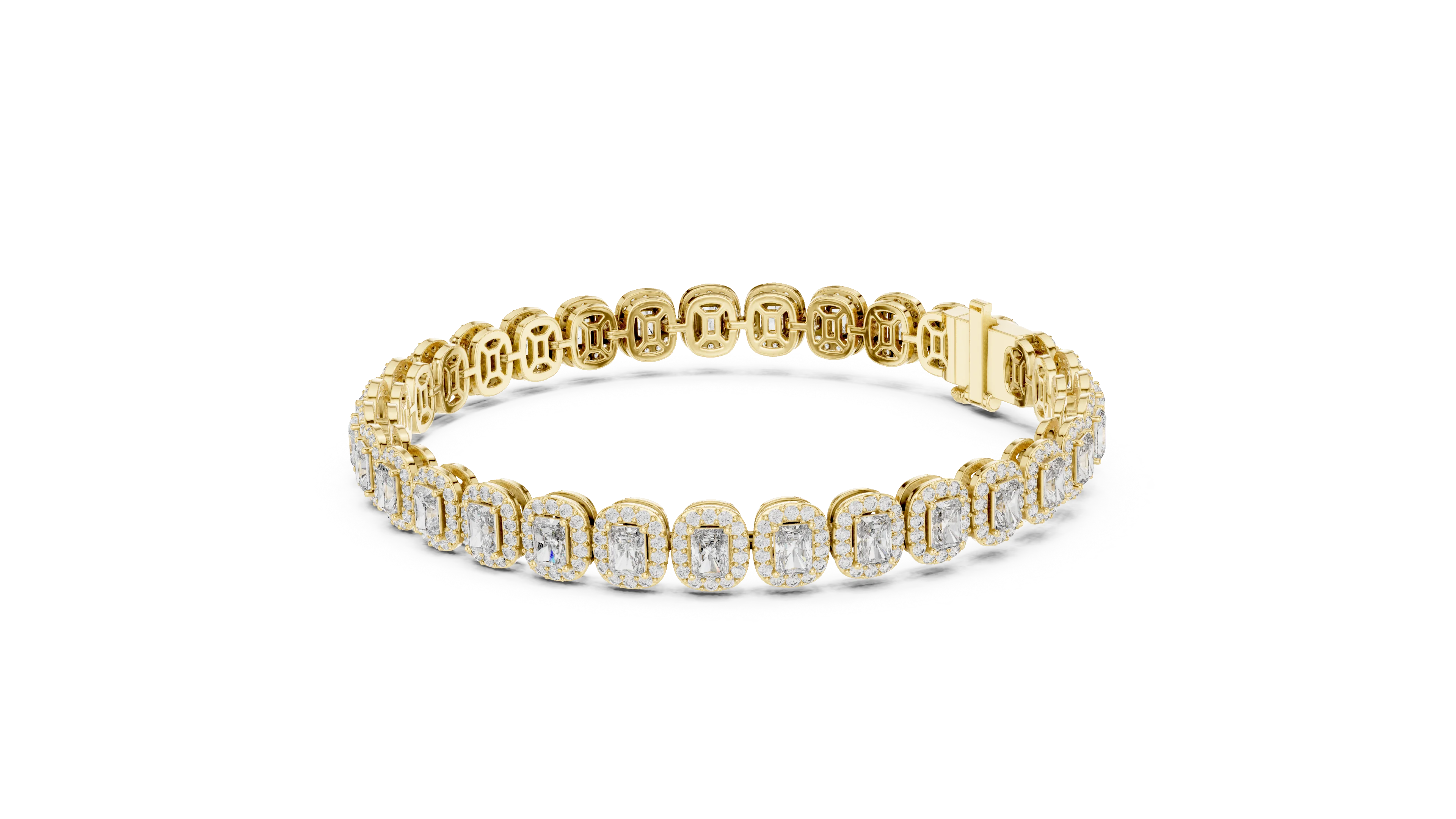 Regalia Emerald Halo Diamond Bracelet