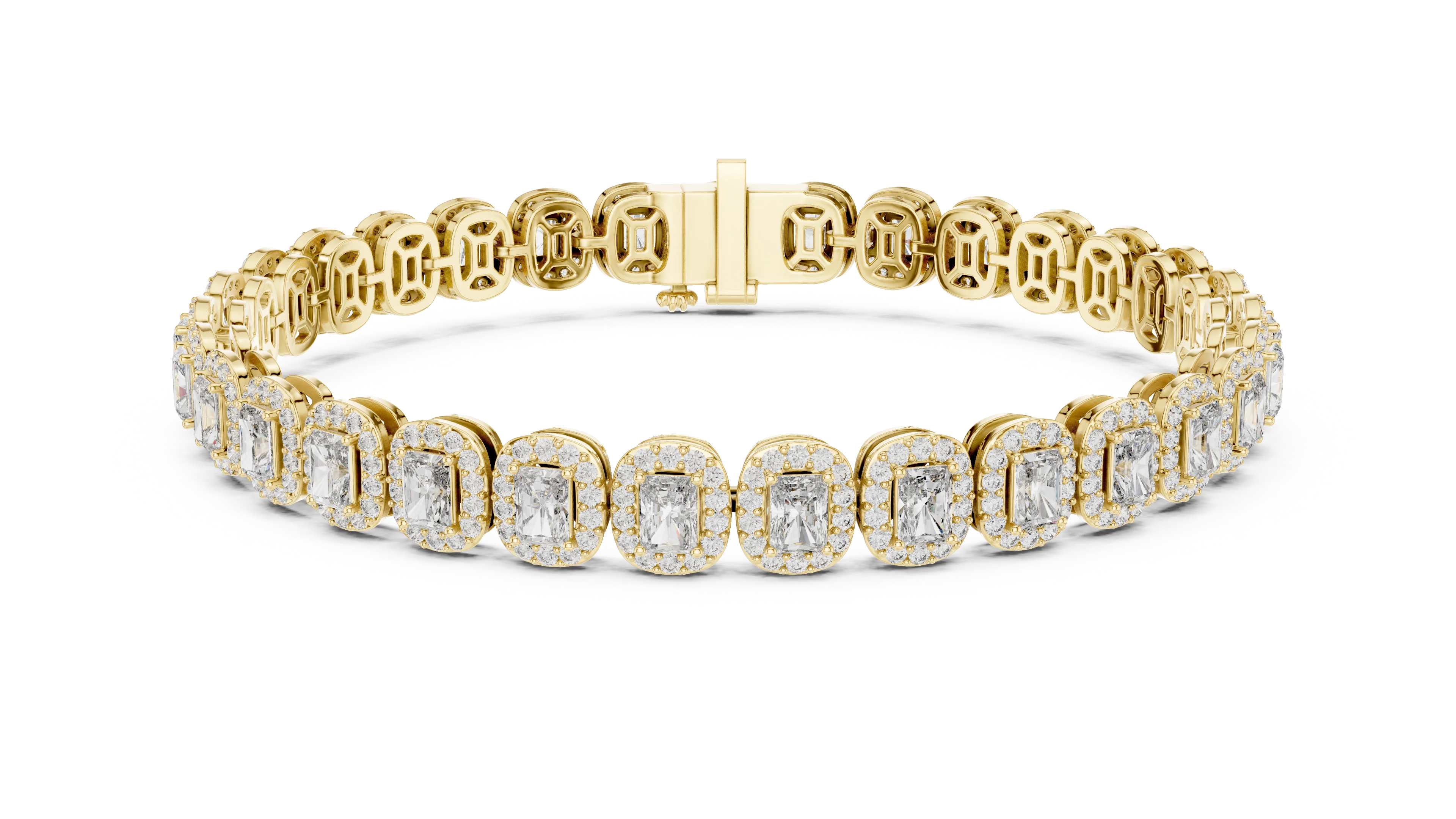 Regalia Emerald Halo Diamond Bracelet