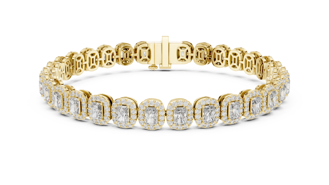 Regalia Emerald Halo Diamond Bracelet