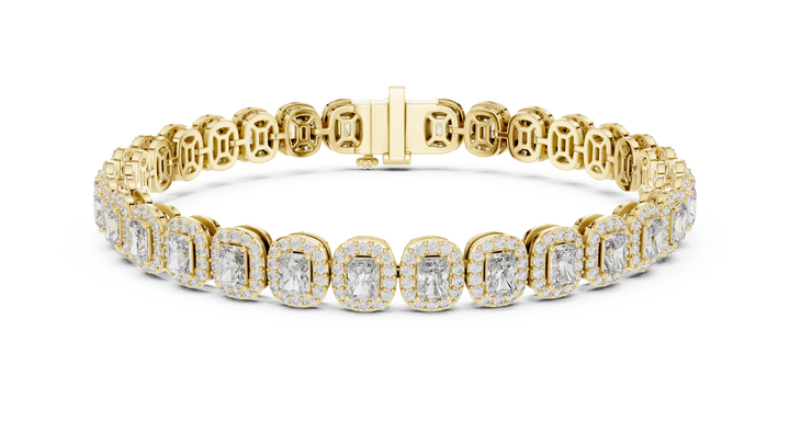 Regalia Emerald Halo Diamond Bracelet