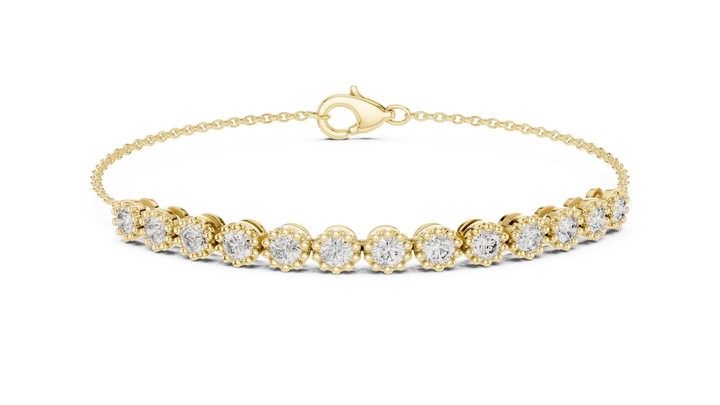 Celeste Halo Chain Diamond Bracelet