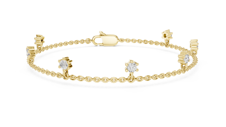 Celeste Station Diamond Chain Bracelet