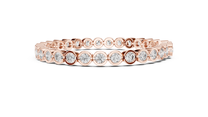 Bezel Set Round Diamond Tennis Bracelet