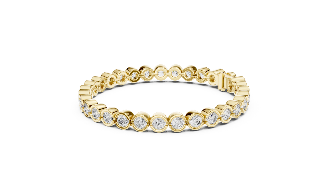 Bezel Set Round Diamond Tennis Bracelet