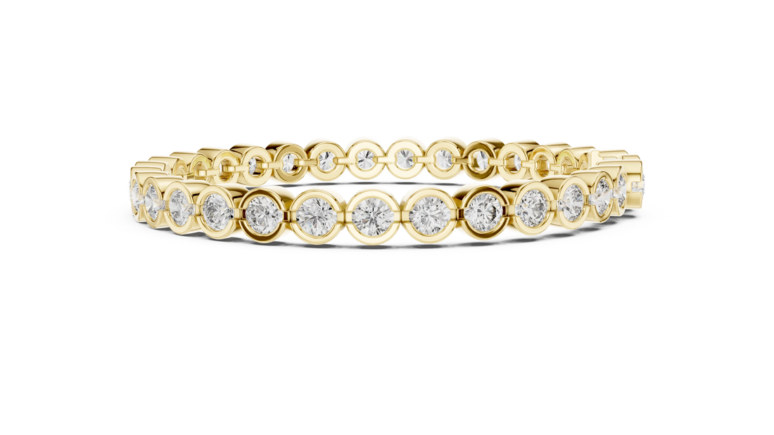 Bezel Set Round Diamond Tennis Bracelet