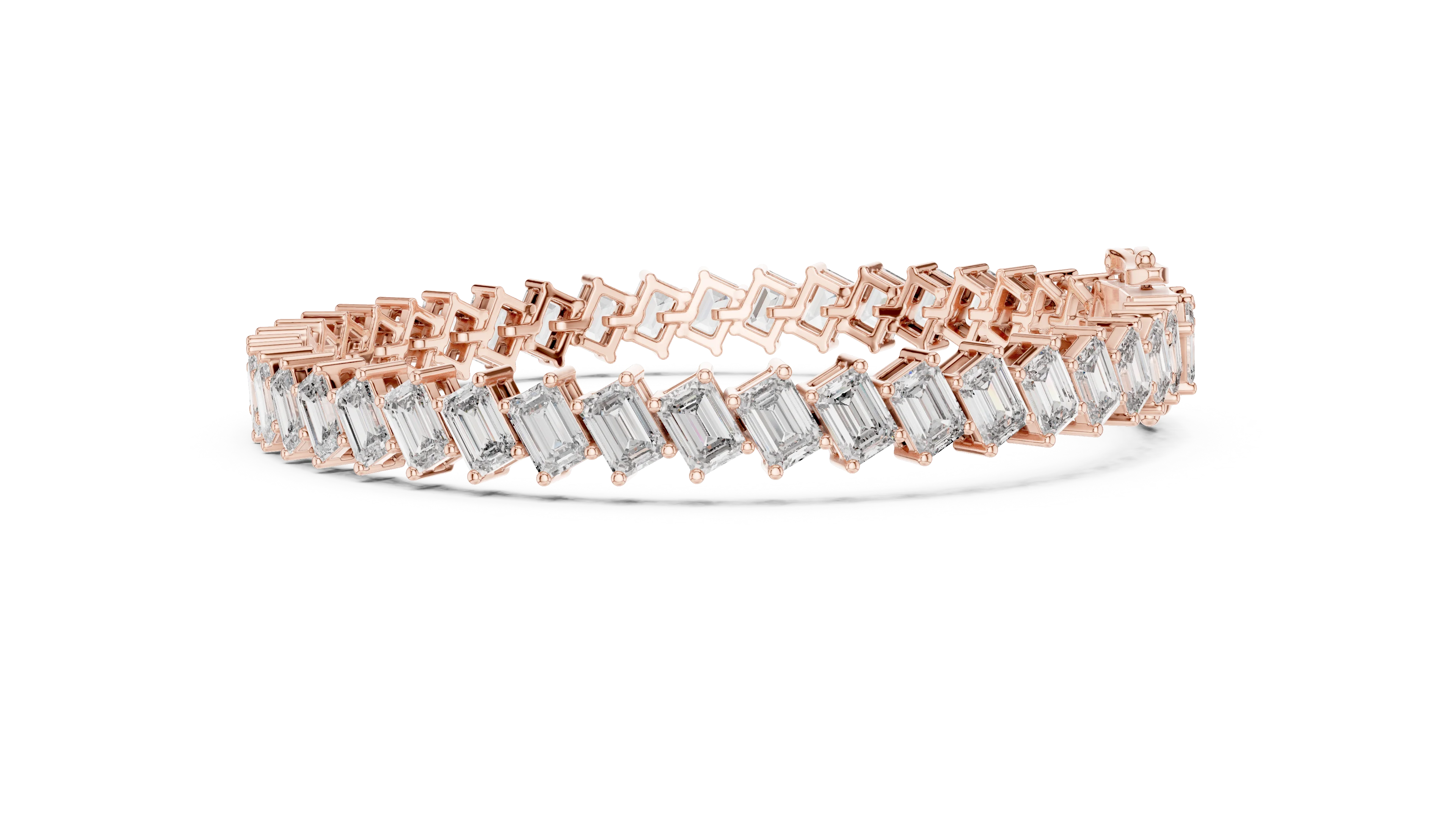 Emerald Cut Diamond Tennis Bracelet