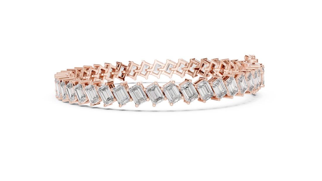Emerald Cut Diamond Tennis Bracelet