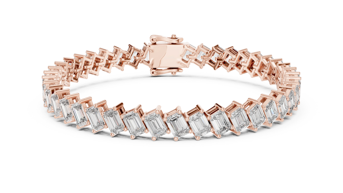 Emerald Cut Diamond Tennis Bracelet