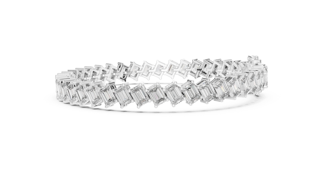 Emerald Cut Diamond Tennis Bracelet