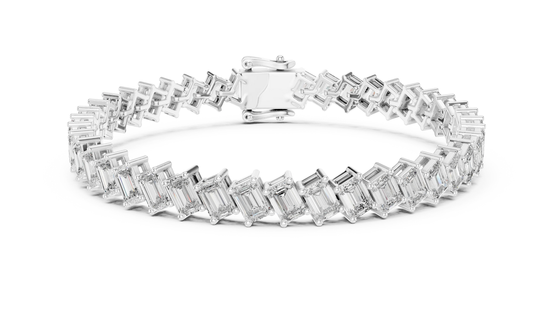 Emerald Cut Diamond Tennis Bracelet