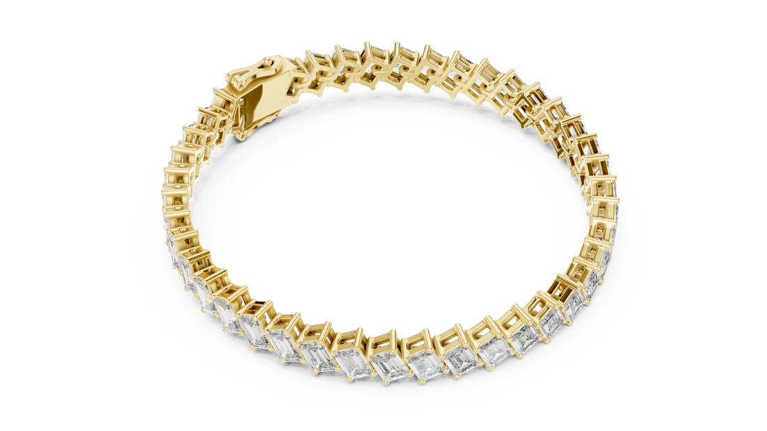 Emerald Cut Diamond Tennis Bracelet