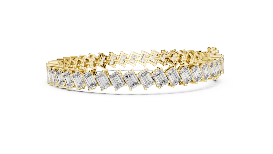 Emerald Cut Diamond Tennis Bracelet