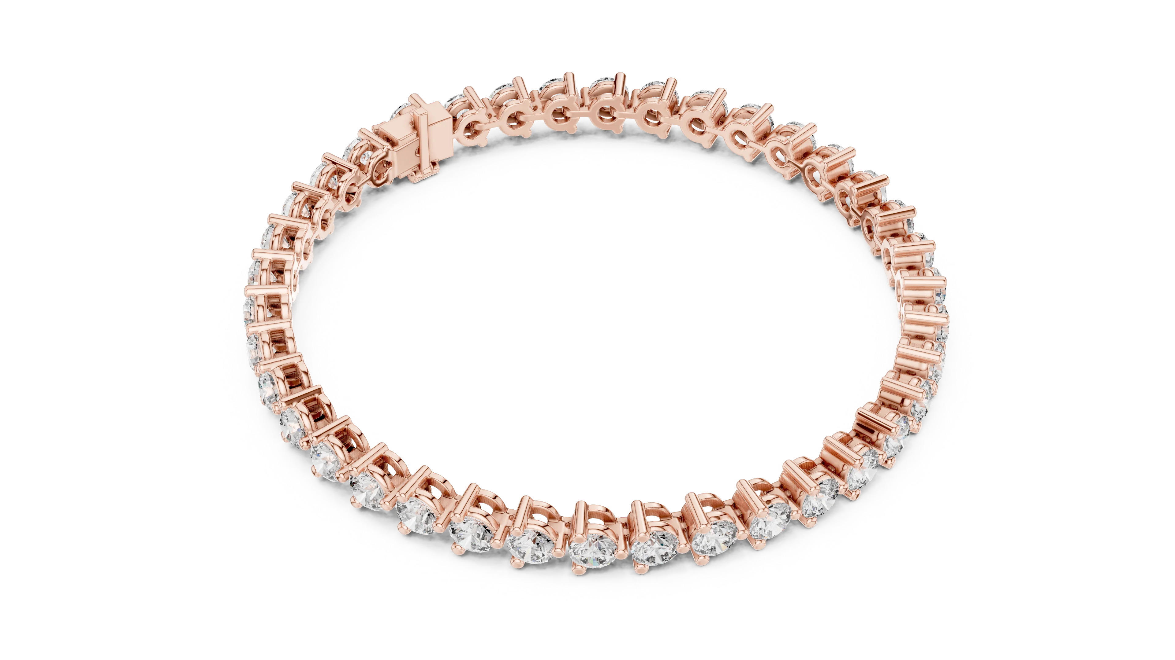 Prong Set Round Diamond Tennis Bracelet