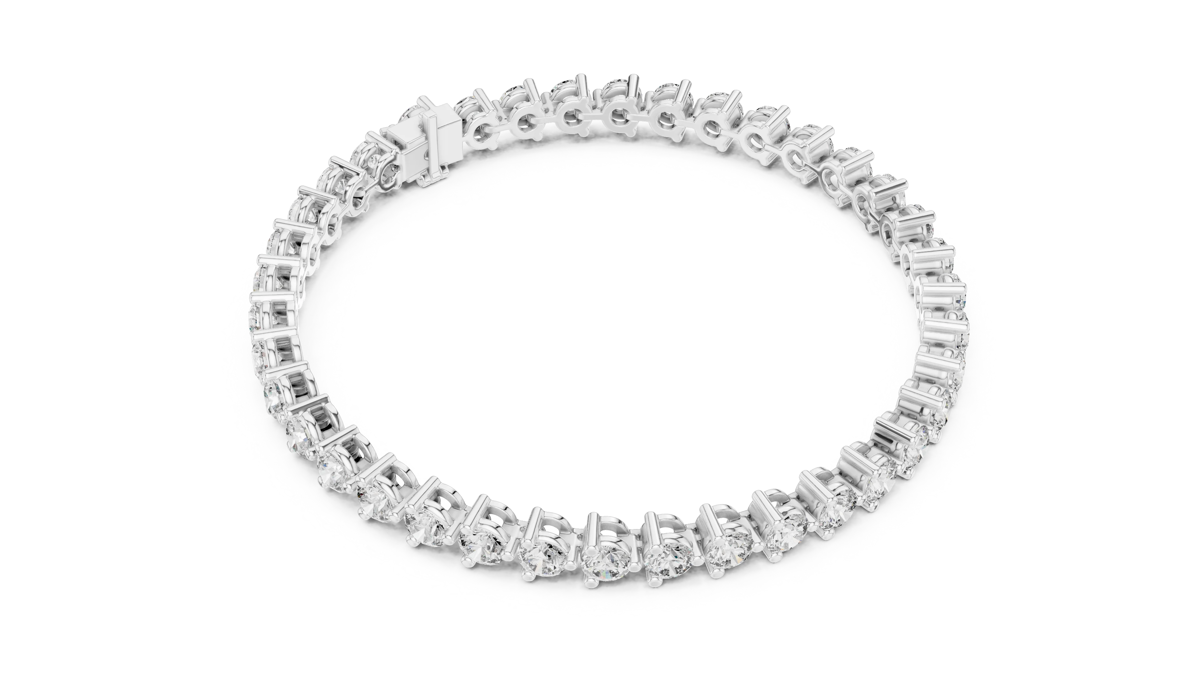 Prong Set Round Diamond Tennis Bracelet