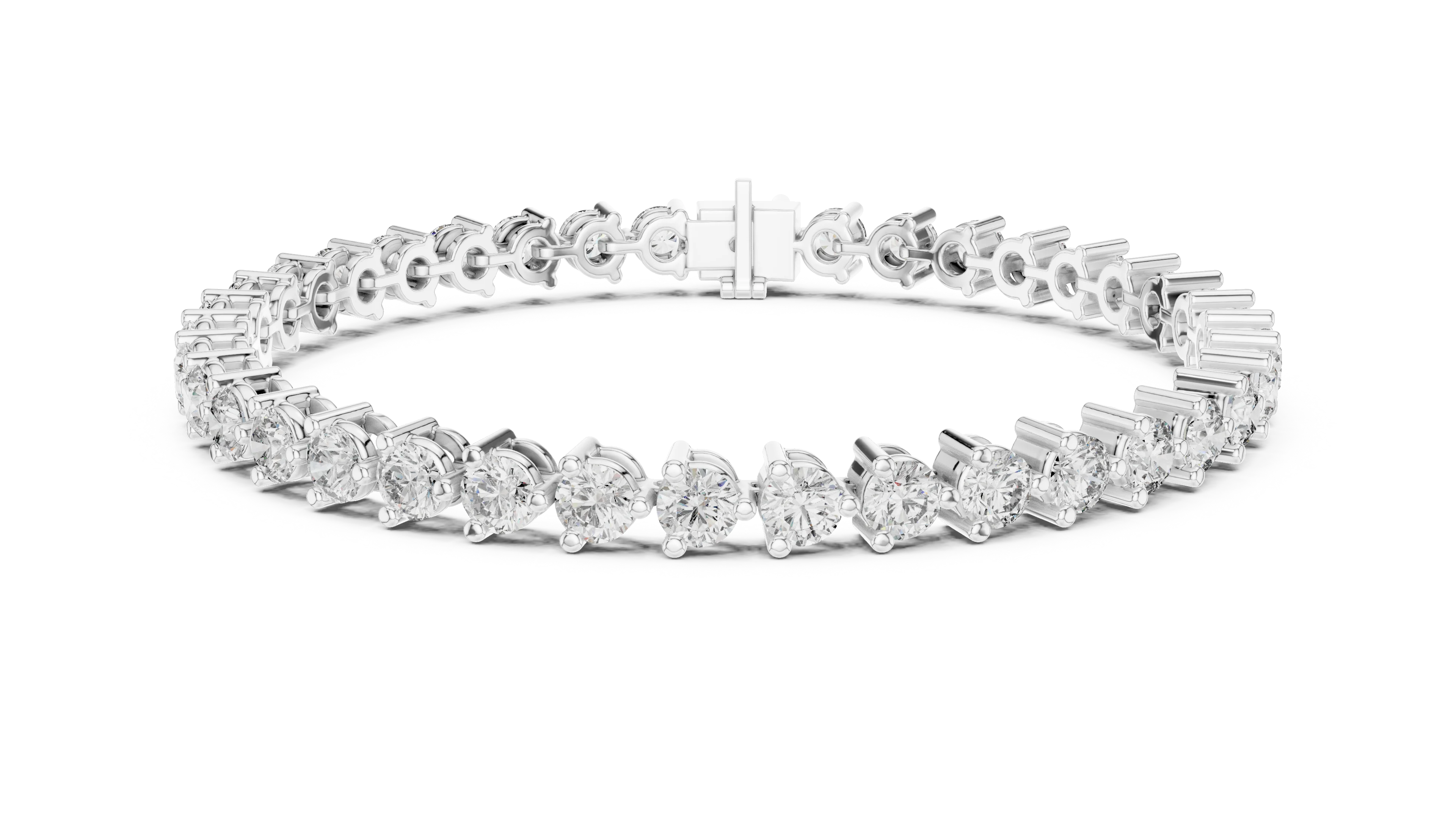 Prong Set Round Diamond Tennis Bracelet