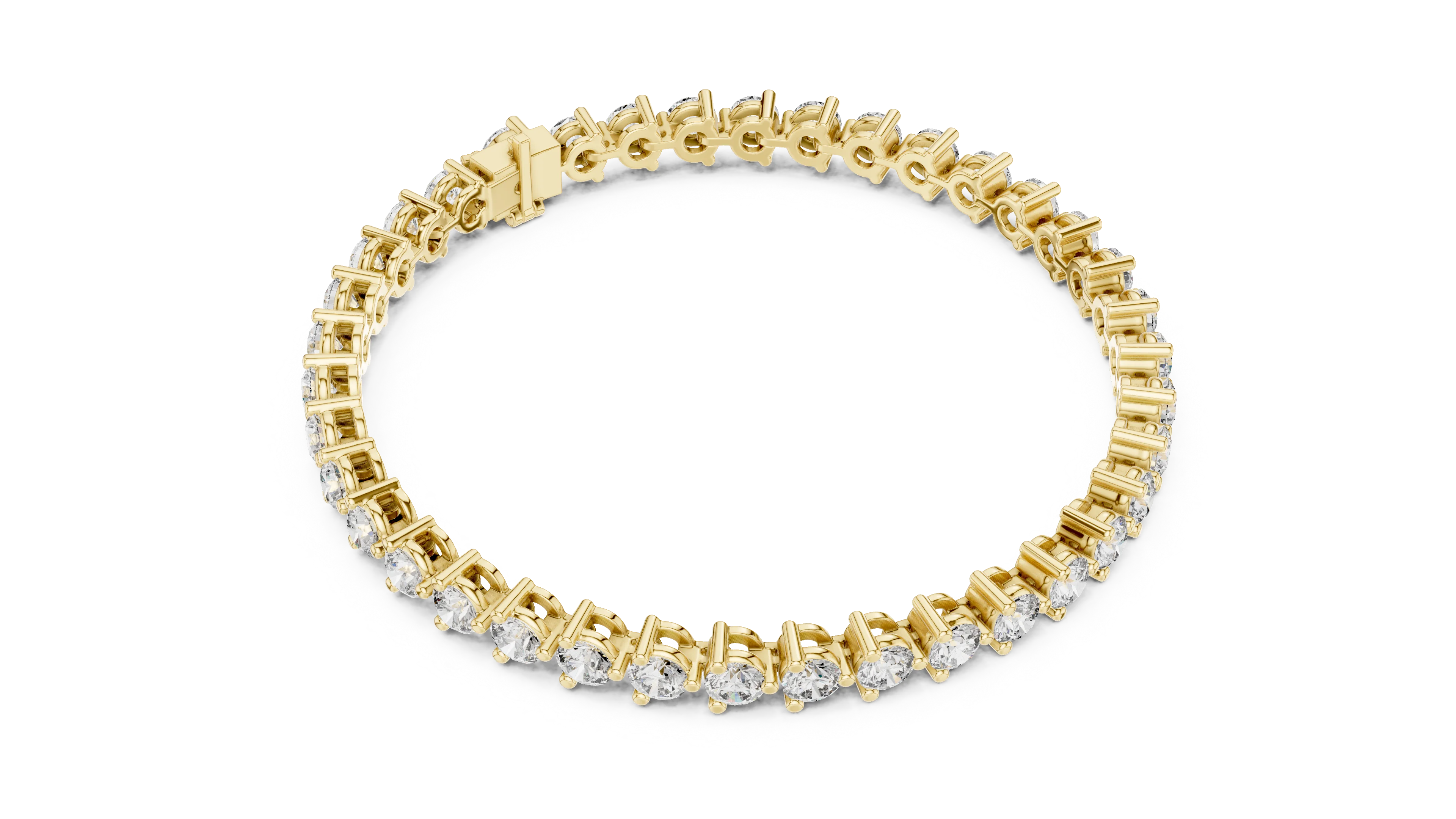 Prong Set Round Diamond Tennis Bracelet