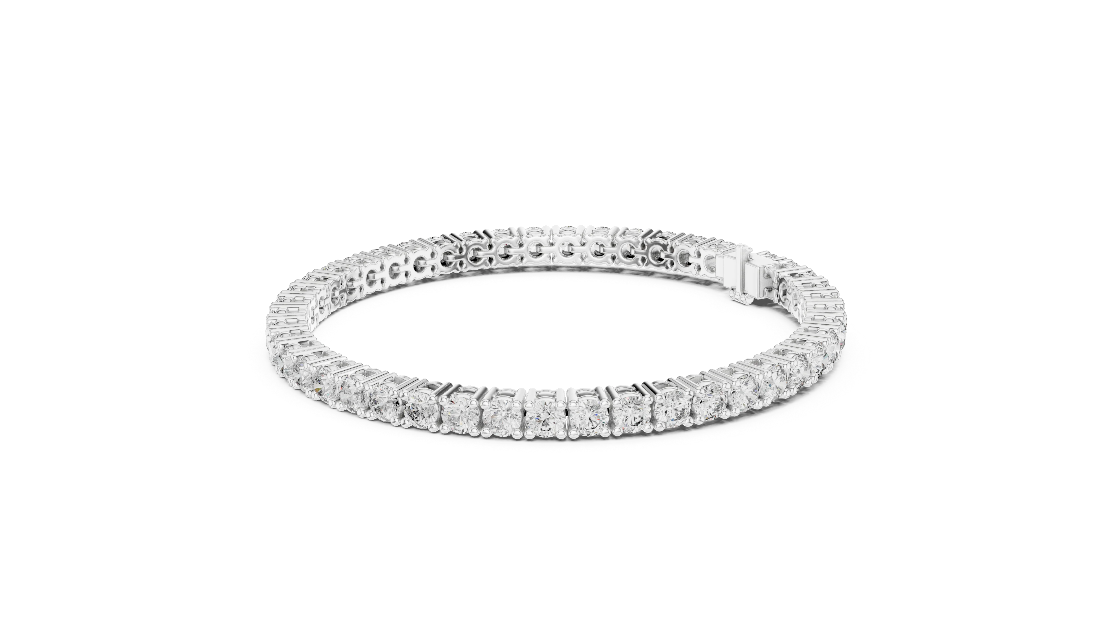 Round Cut Diamond Tennis Bracelet