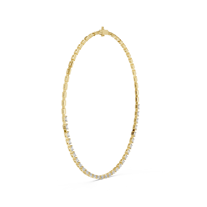 Emerald Diamond Tennis Necklace