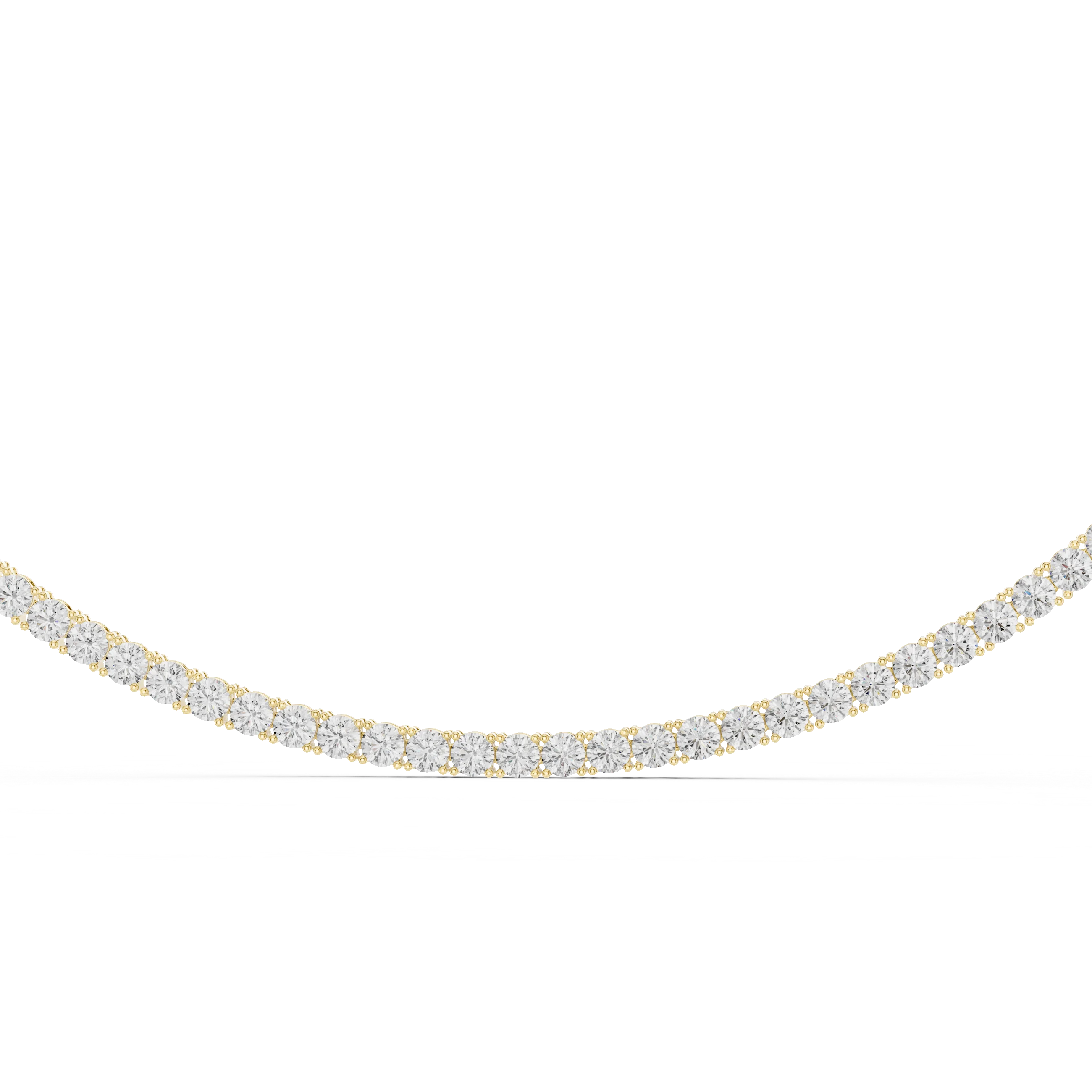 Round Diamond Tennis Necklace