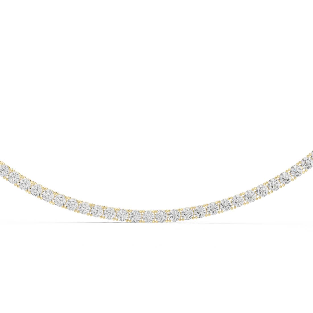 Round Diamond Tennis Necklace