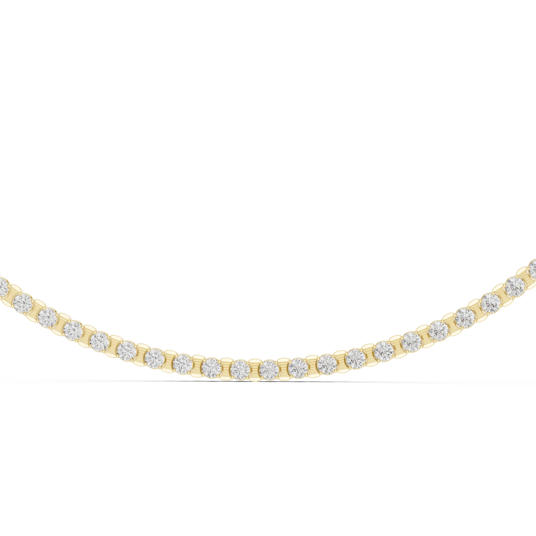 Round Cut Diamond Tennis Necklace