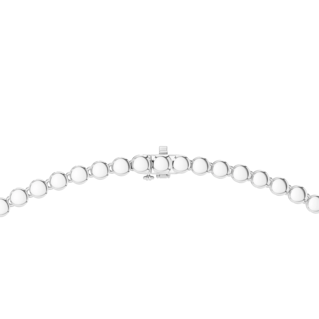 Round Diamond Tennis Necklace with Pear Drop Pendant