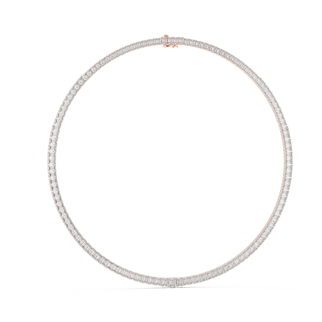 Emerald-Cut Diamond Tennis Necklace