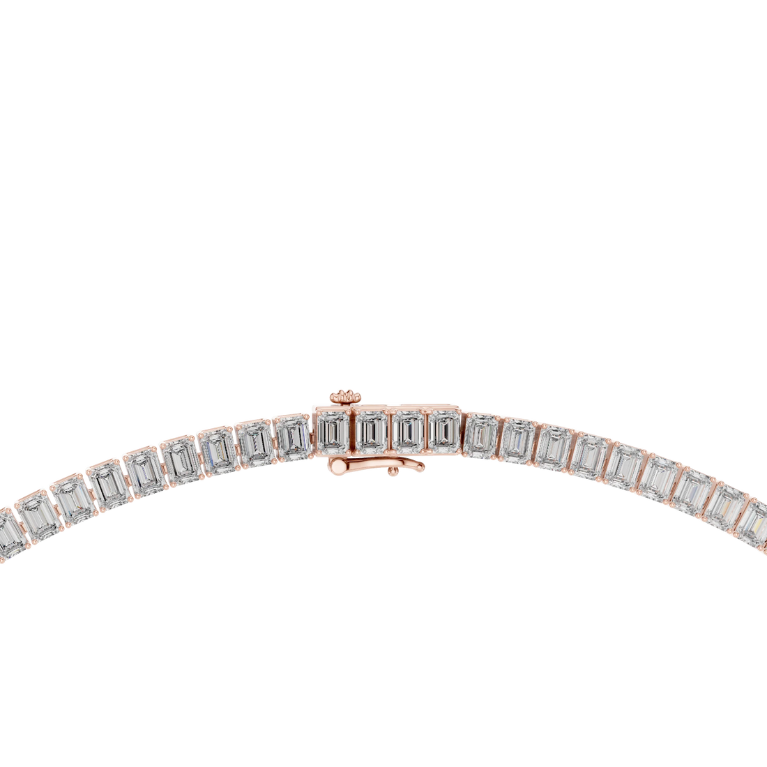 Emerald-Cut Diamond Tennis Necklace