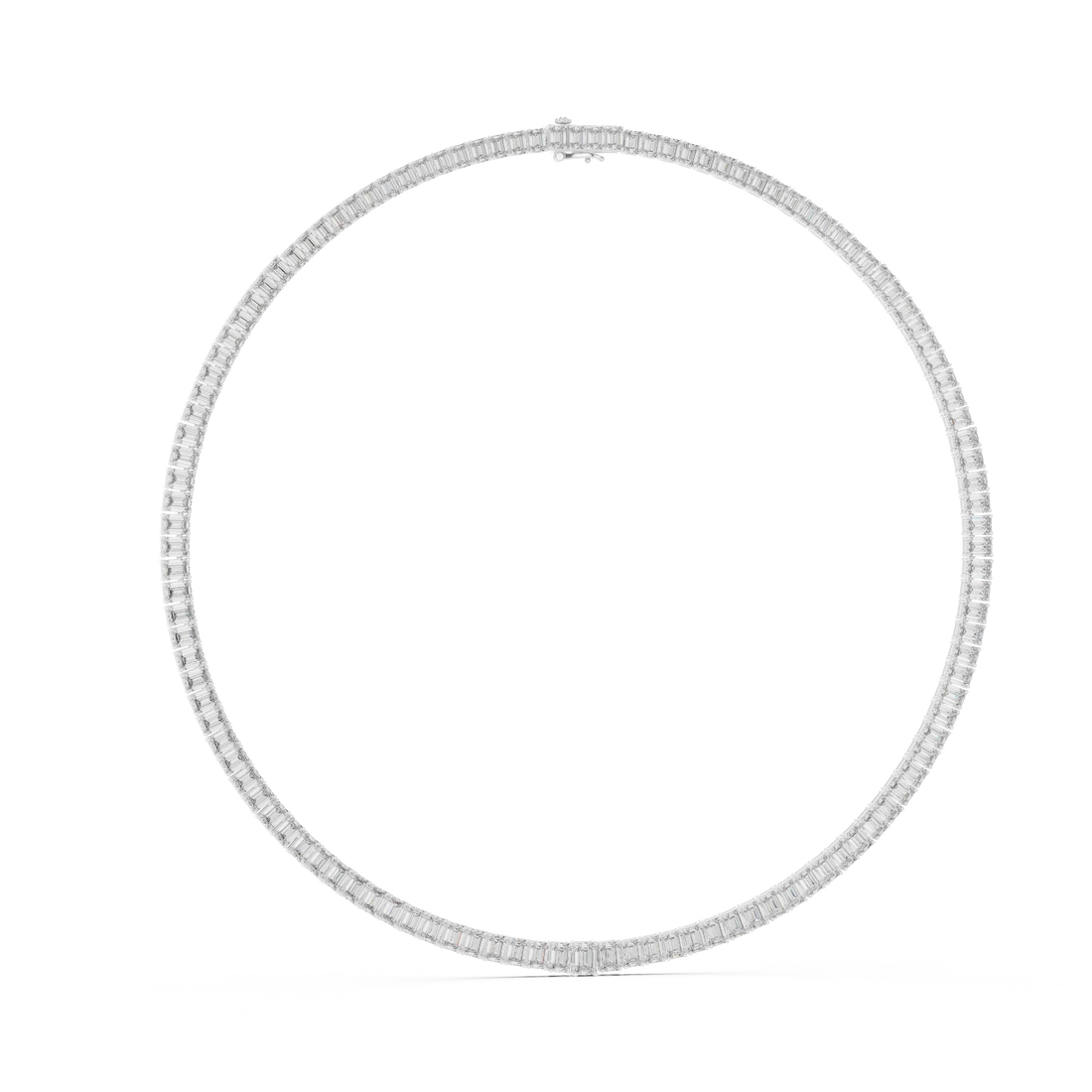 Emerald-Cut Diamond Tennis Necklace