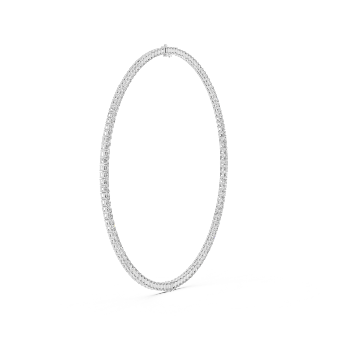 Emerald-Cut Diamond Tennis Necklace