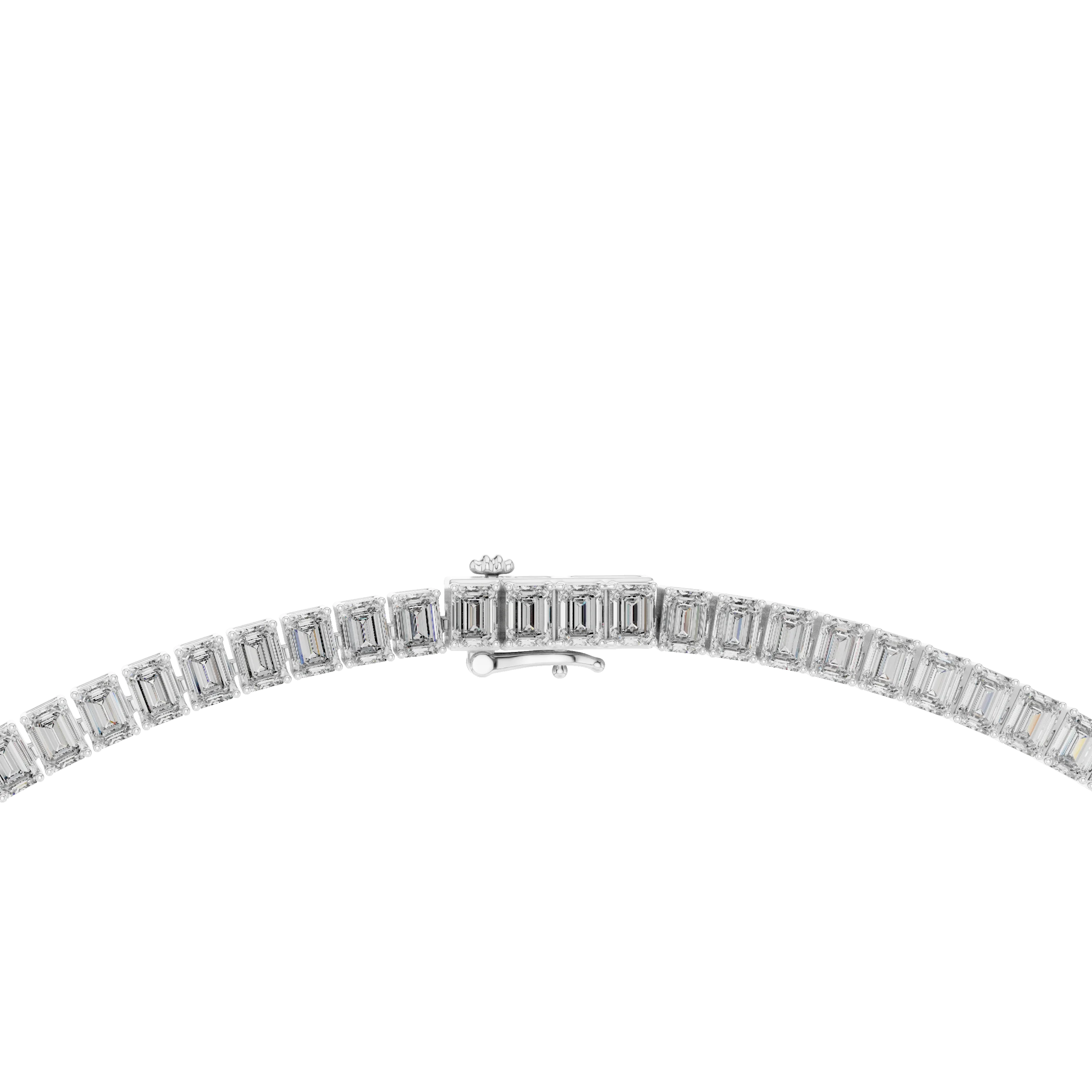 Emerald-Cut Diamond Tennis Necklace