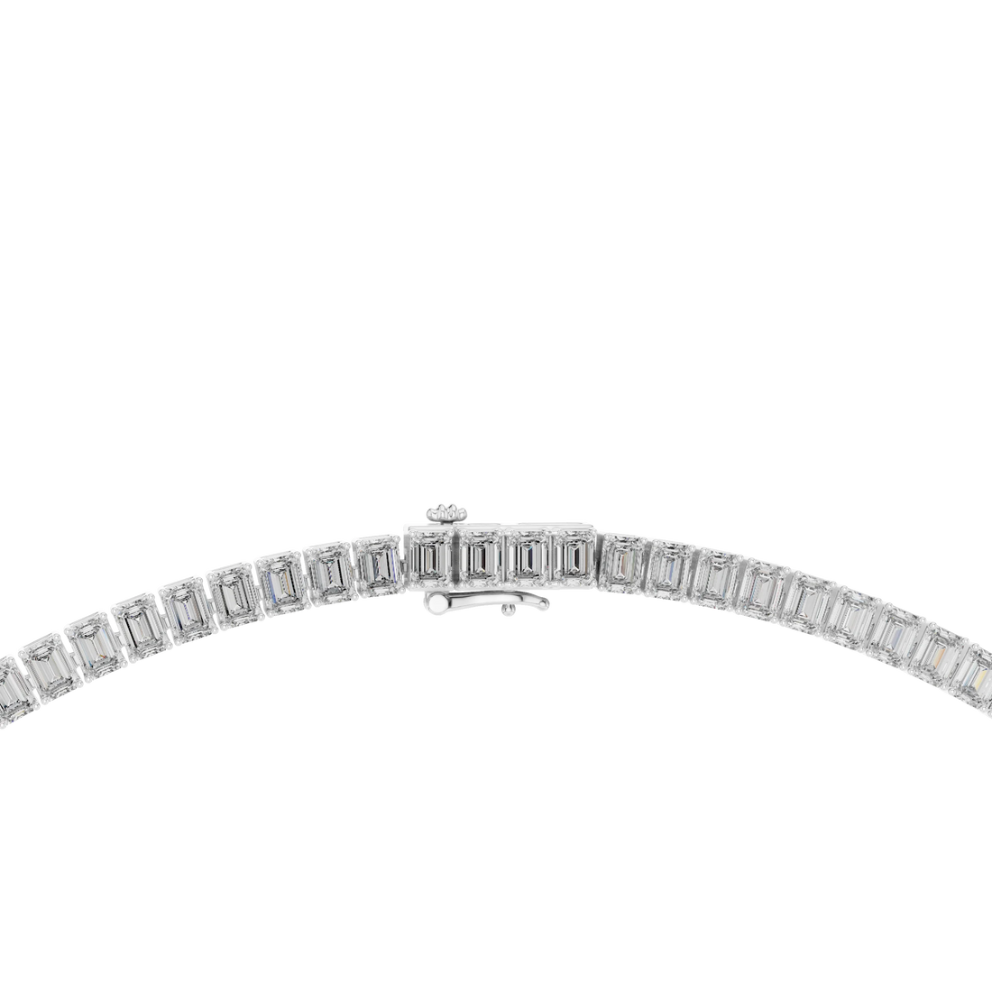 Emerald-Cut Diamond Tennis Necklace