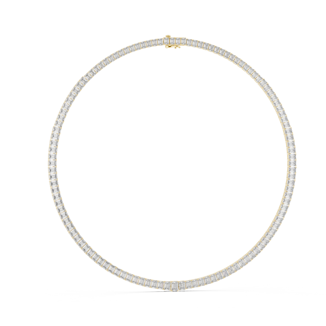 Emerald-Cut Diamond Tennis Necklace