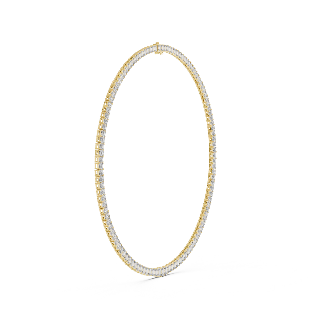 Emerald-Cut Diamond Tennis Necklace
