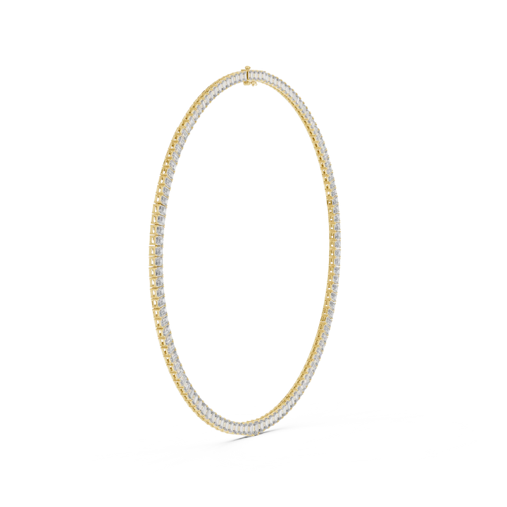 Emerald-Cut Diamond Tennis Necklace