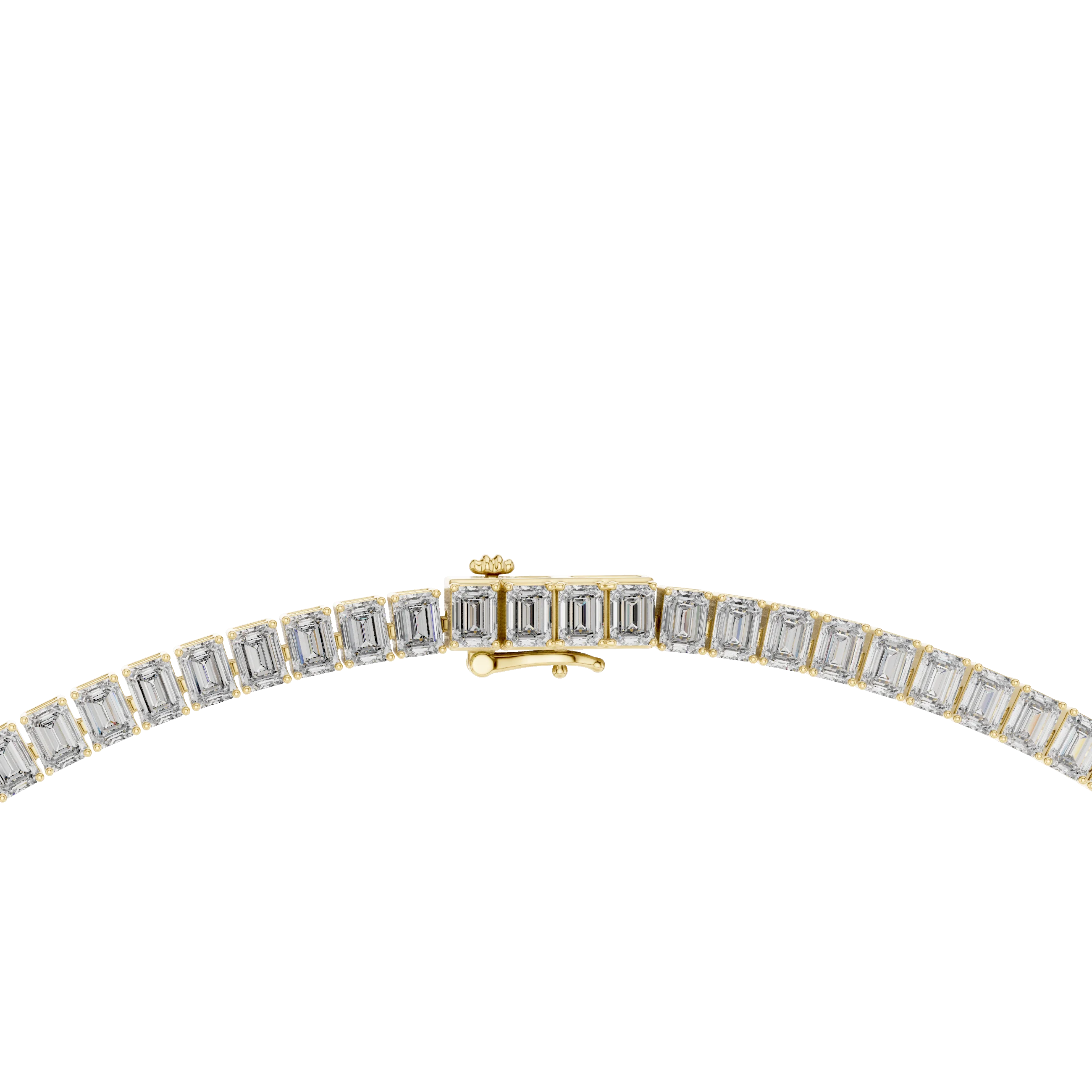 Emerald-Cut Diamond Tennis Necklace