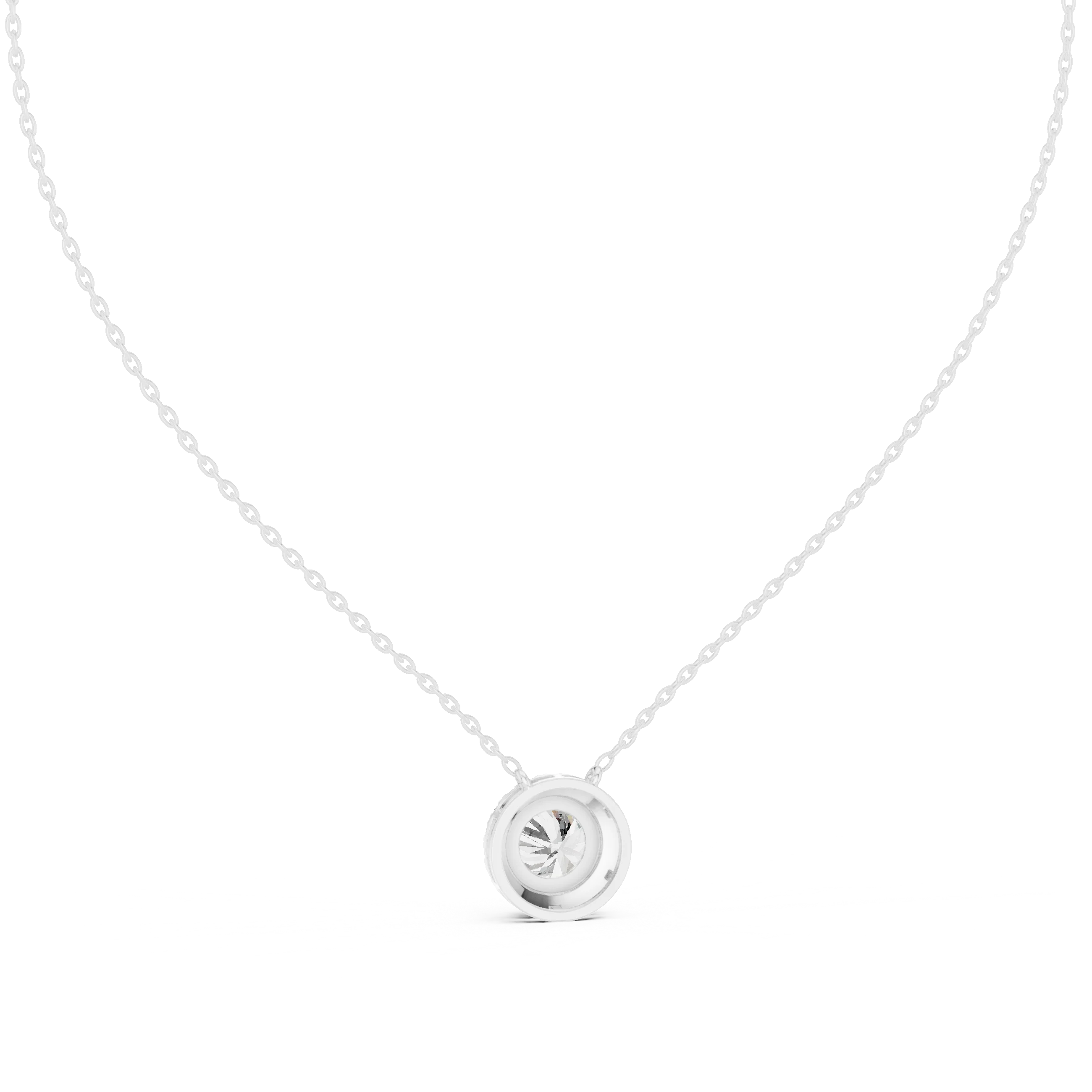 Halo Lumière Diamond Pendant Necklace