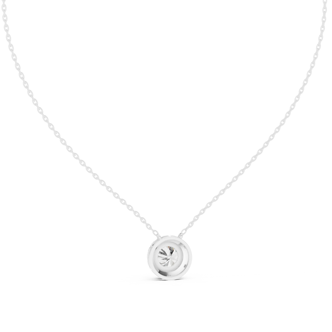 Halo Lumière Diamond Pendant Necklace
