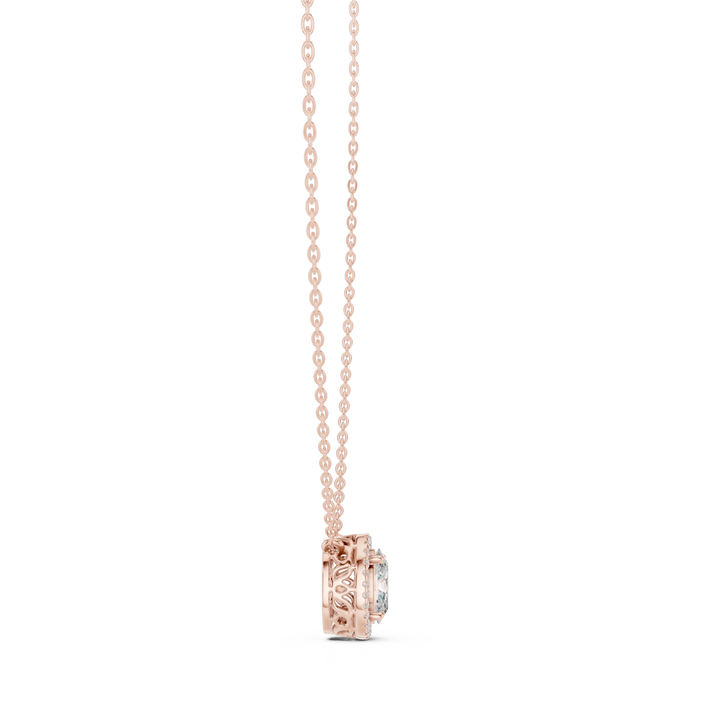 Elysian Oval Halo Diamond Pendant