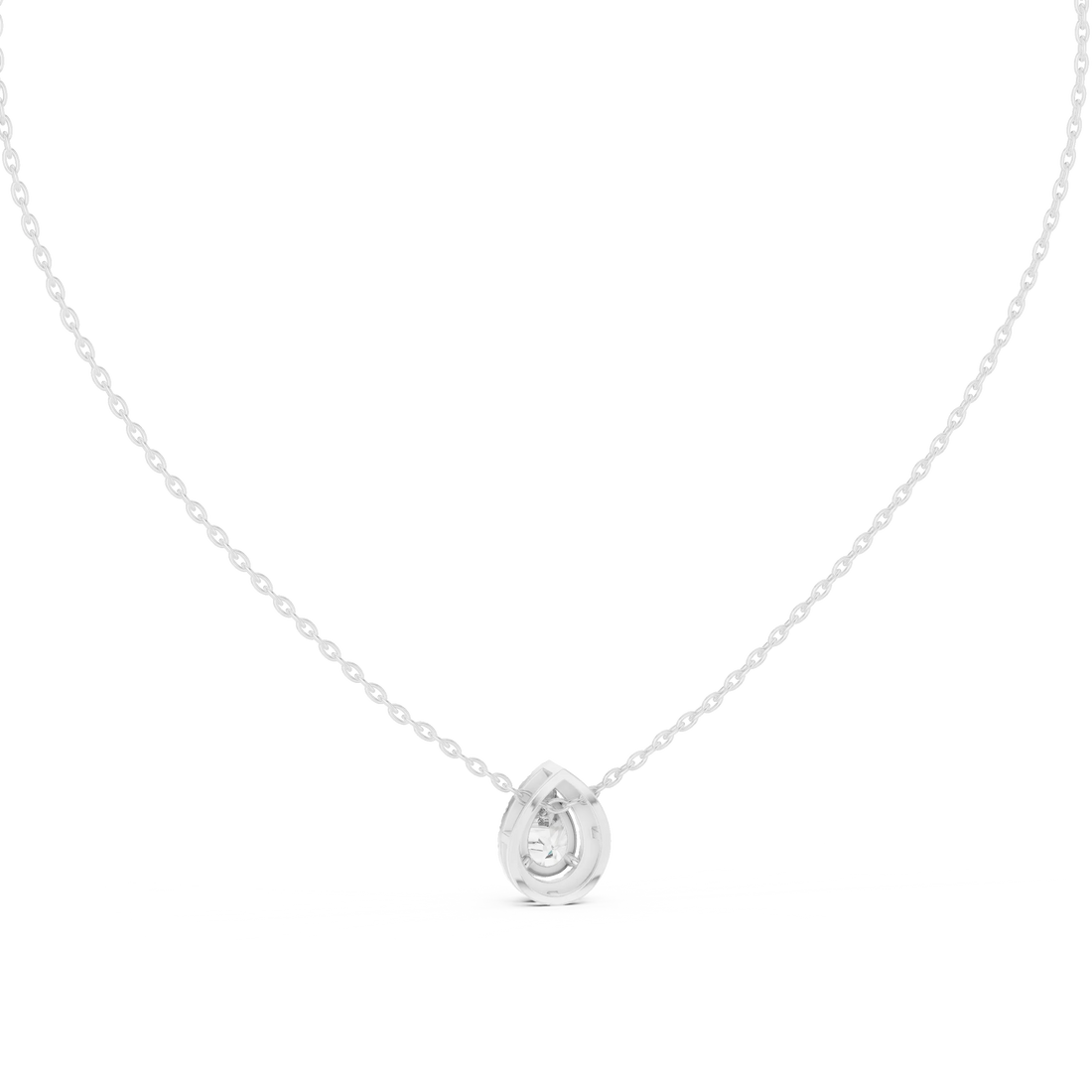 Seraphine Pear Halo Diamond Pendant