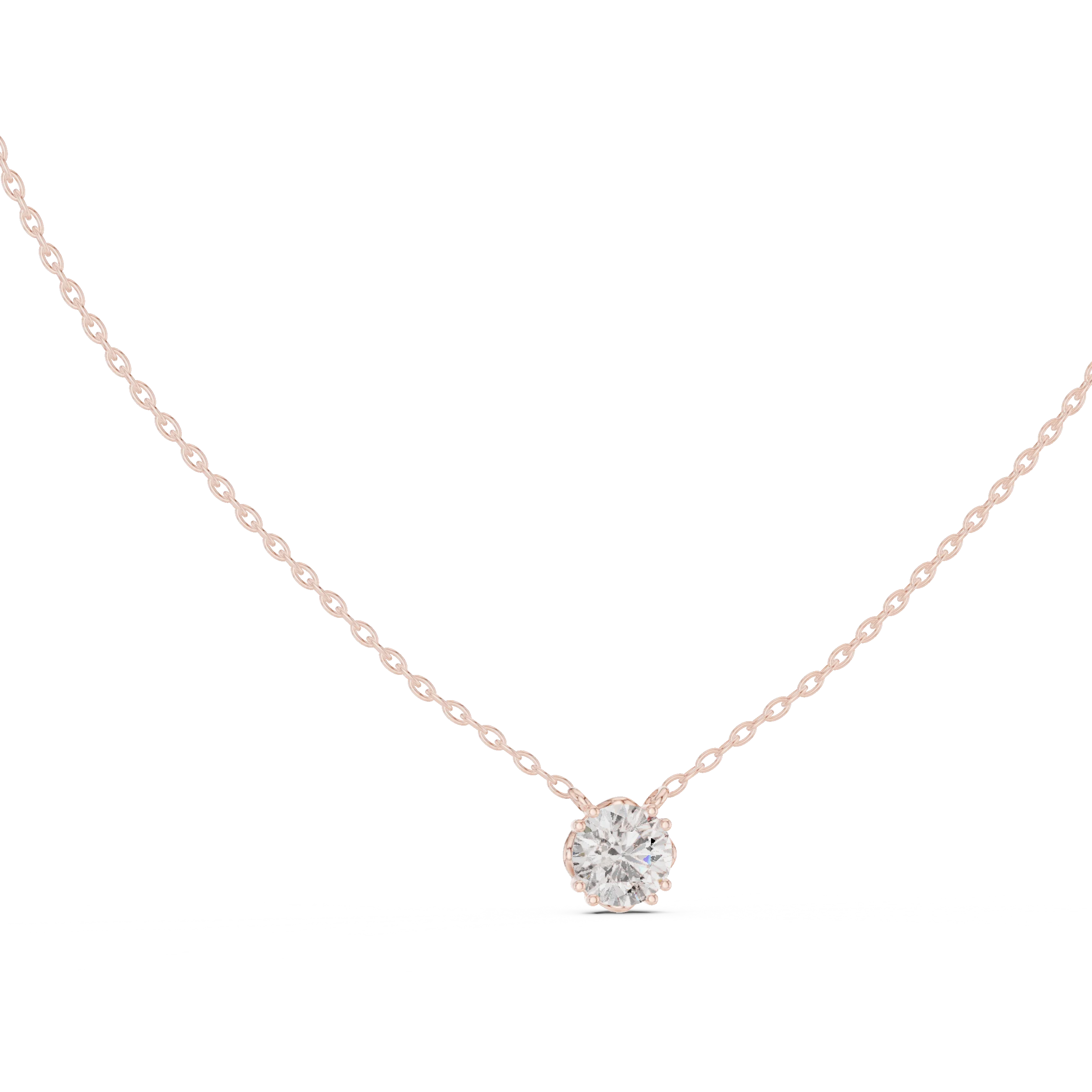 Pure Radiance Solitaire Diamond Pendant Necklace