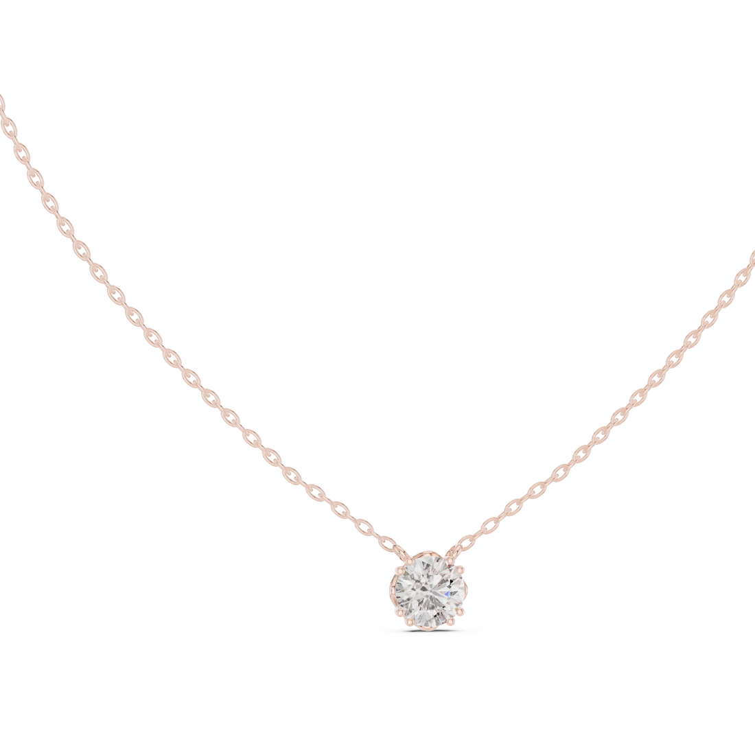 Pure Radiance Solitaire Diamond Pendant Necklace