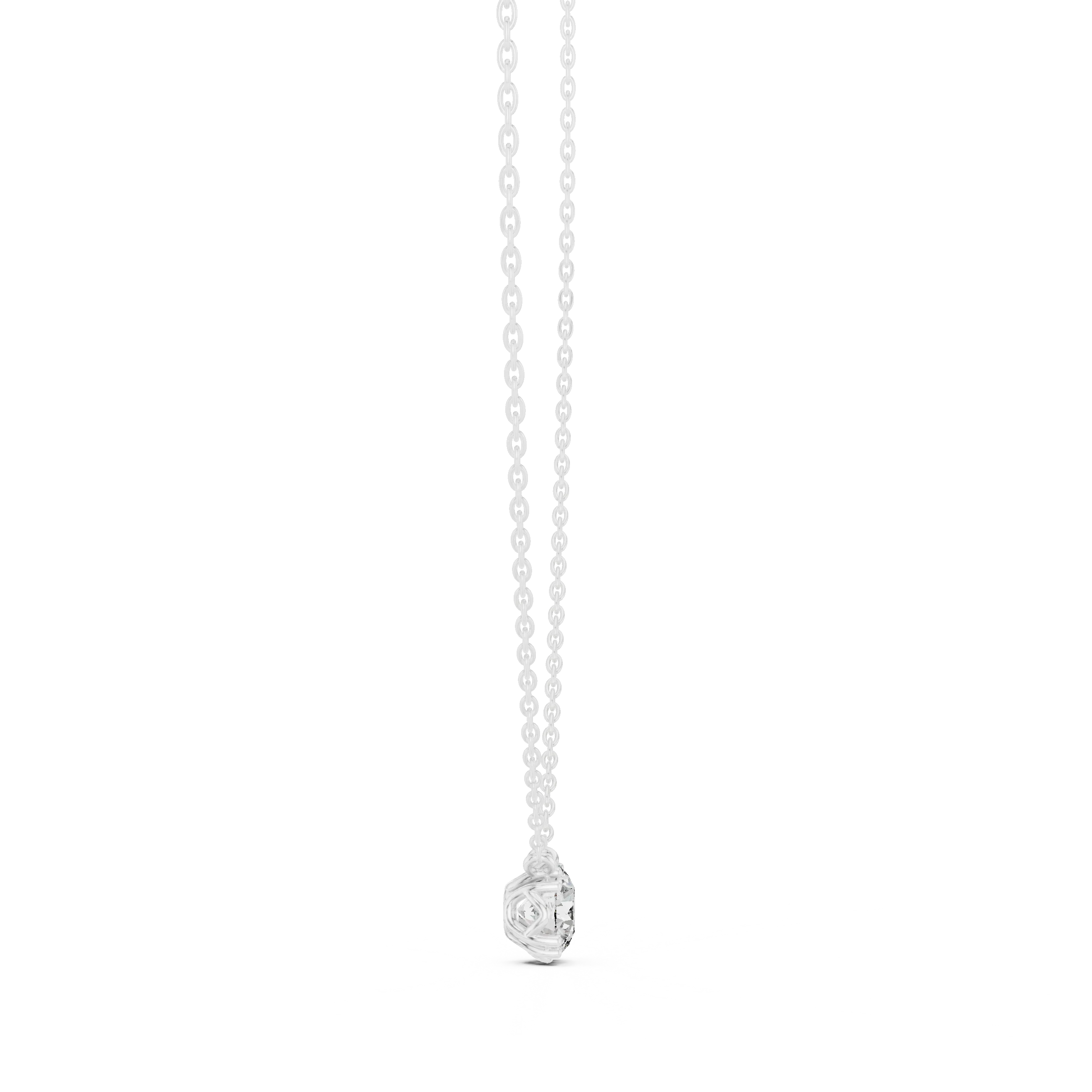 Pure Radiance Solitaire Diamond Pendant Necklace