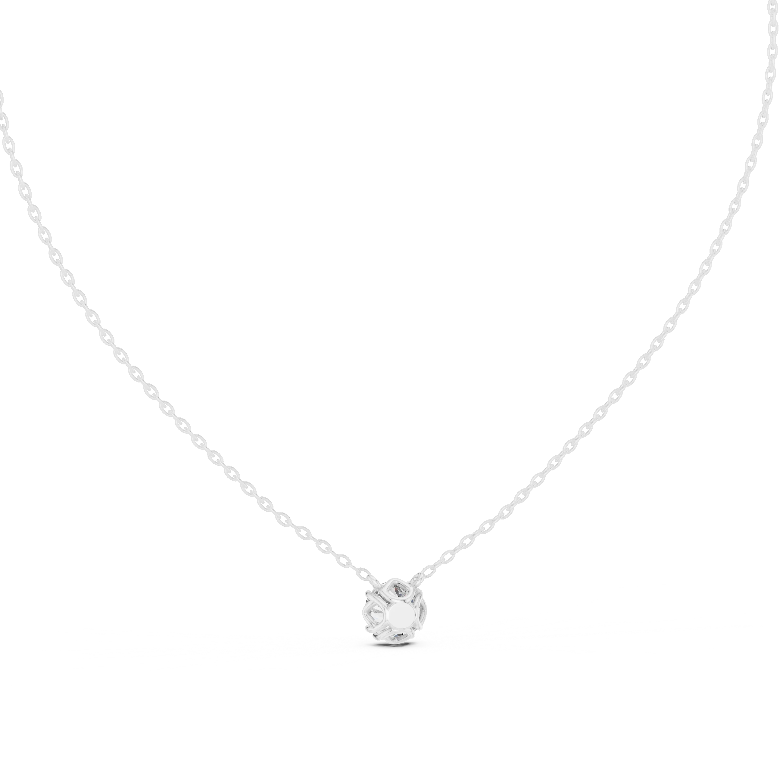 Pure Radiance Solitaire Diamond Pendant Necklace