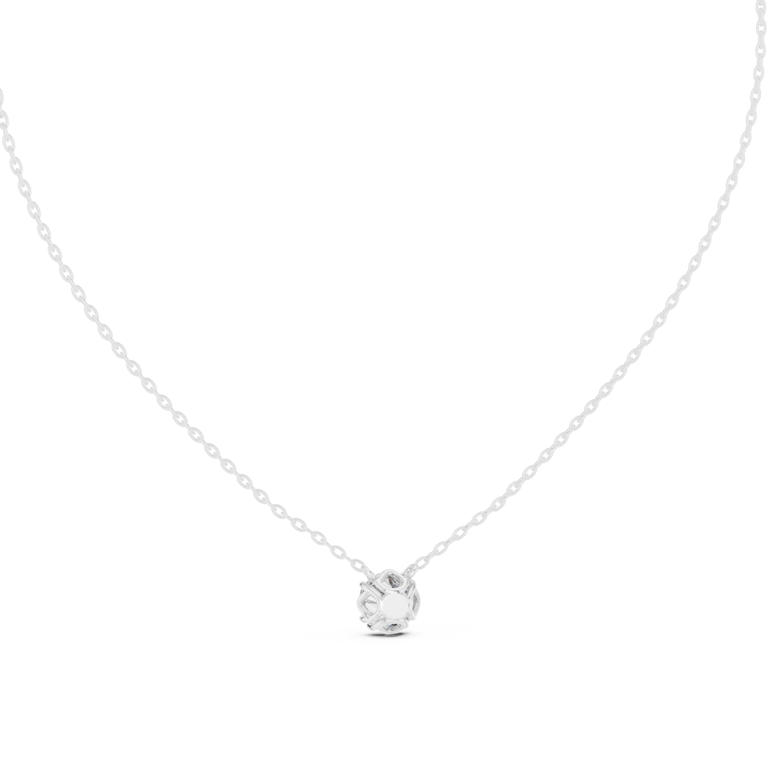 Pure Radiance Solitaire Diamond Pendant Necklace