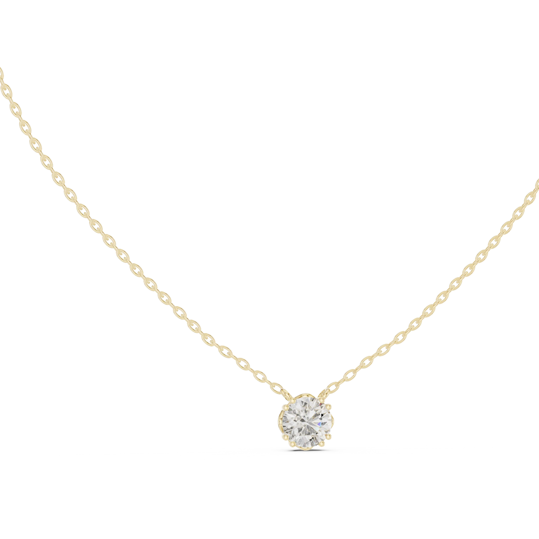 Pure Radiance Solitaire Diamond Pendant Necklace