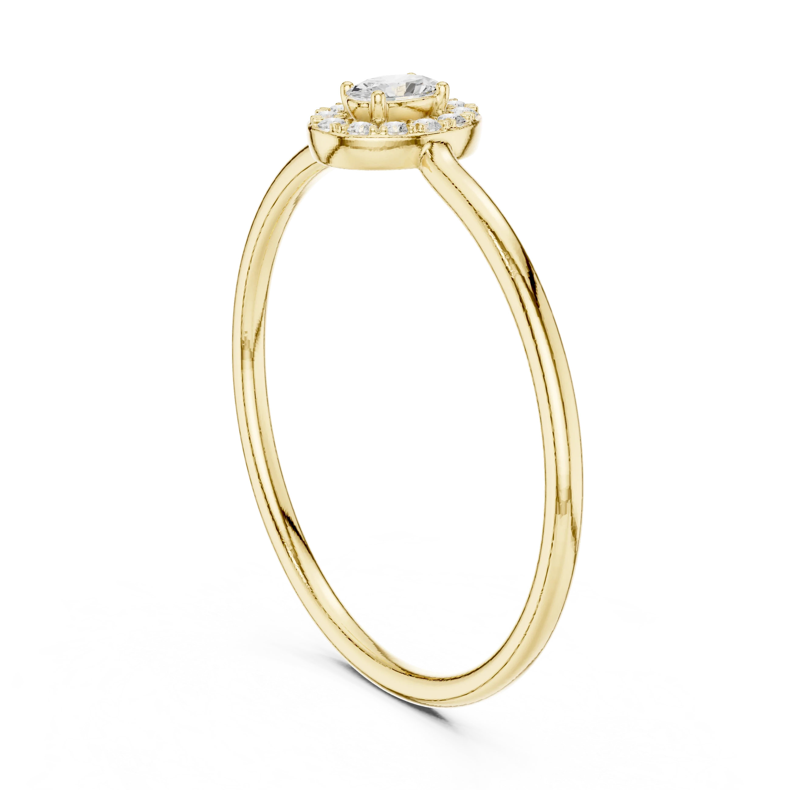 Oval-Cut Diamond Halo Engagement Ring