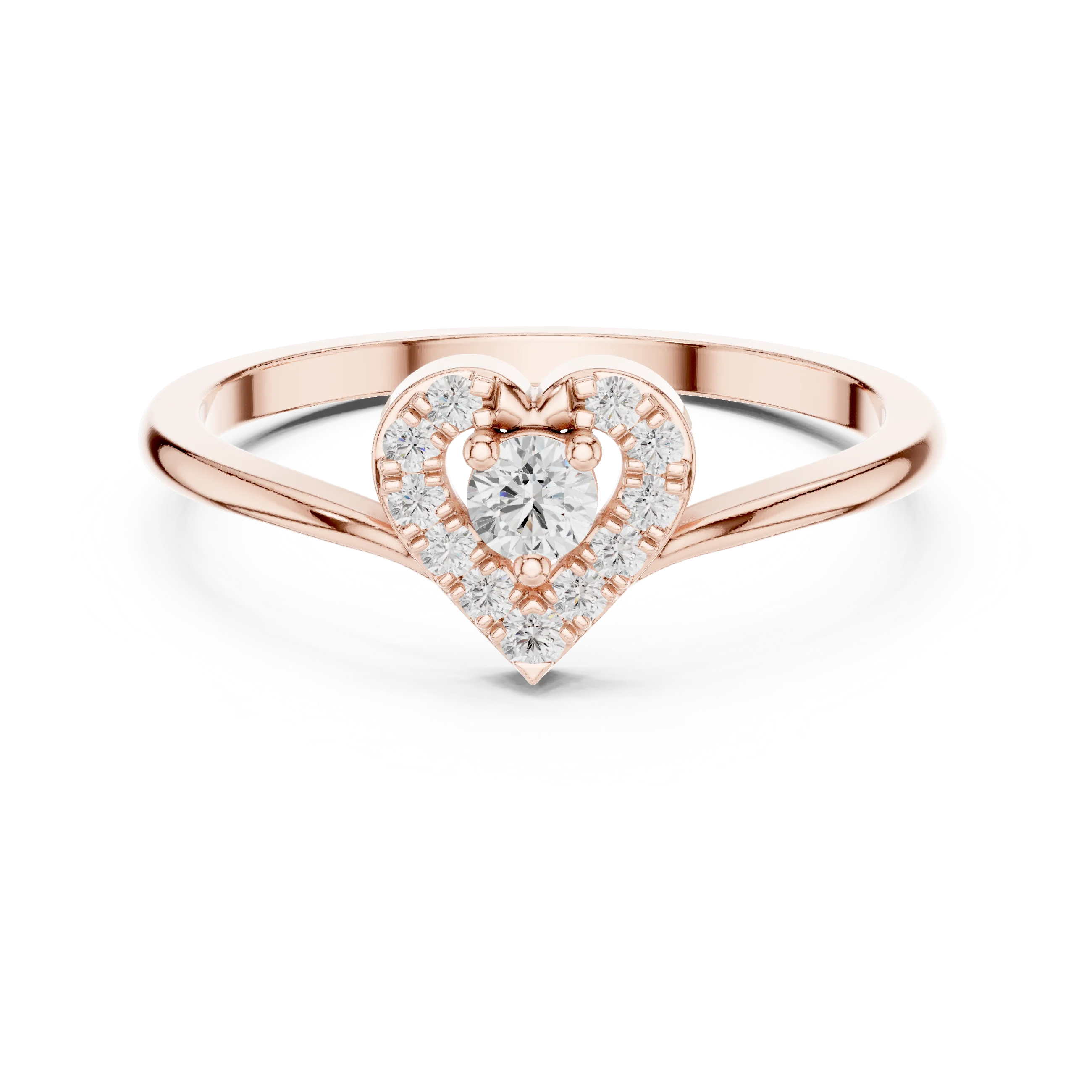 Round-Cut Diamond Halo Engagement Ring