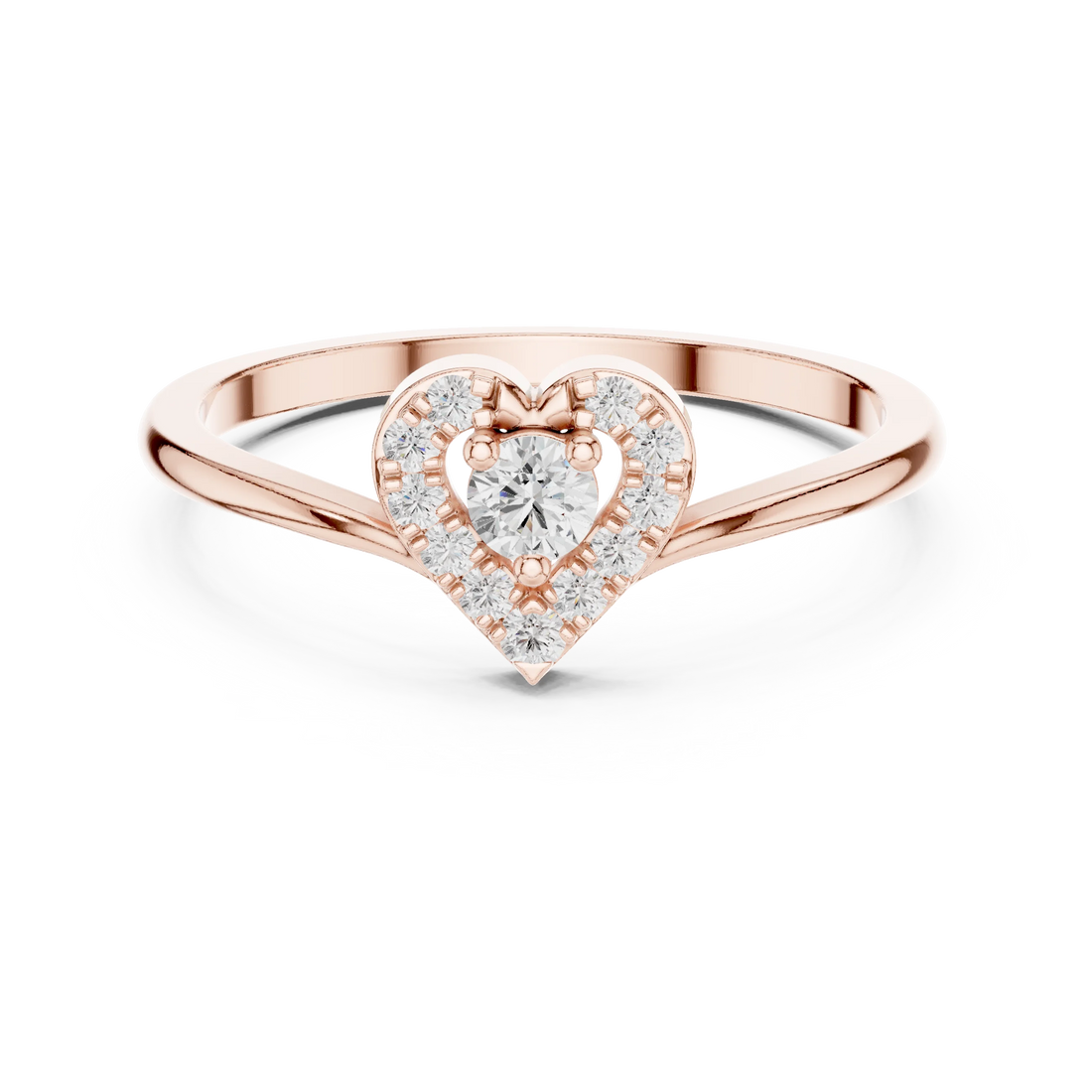 Round-Cut Diamond Halo Engagement Ring